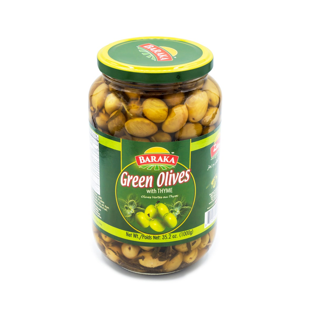 Olives Green with Thyme "BARAKA" 1000 g x 12